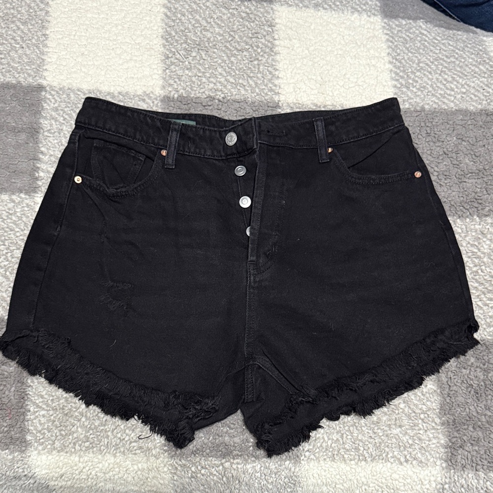 Wild Fable Black Frayed Jean Shorts